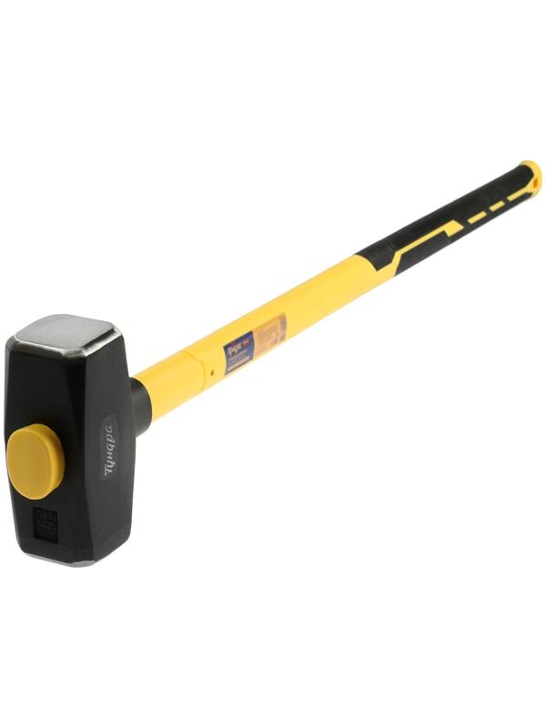 Кувалда кованая ТУНДРА ПРОФИ, обратный всад, длинная фиберглассовая 3К рукоятка 90 см, 5 кг