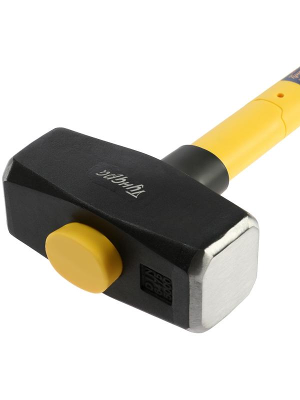 Кувалда кованая ТУНДРА ПРОФИ, обратный всад, длинная фиберглассовая 3К рукоятка 90 см, 5 кг