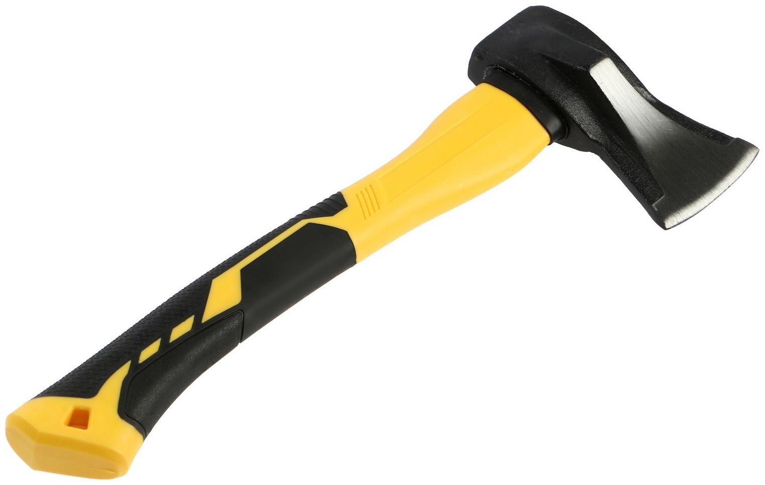 Колун кованый ТУНДРА ПРОФИ, клиновидная форма, фиберглассовое 3К топорище 37 см, 1 кг