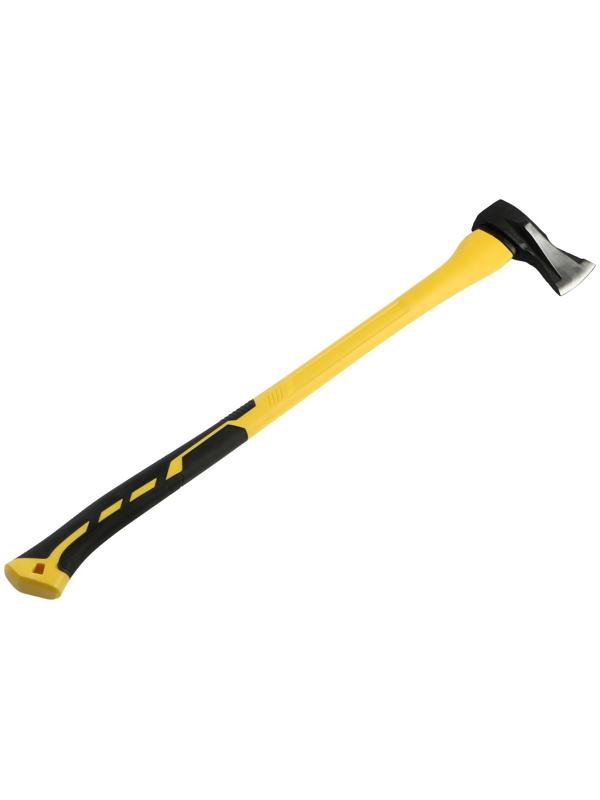 Колун кованый ТУНДРА ПРОФИ, клиновидная форма, фиберглассовое 3К топорище 90 см, 1.5 кг