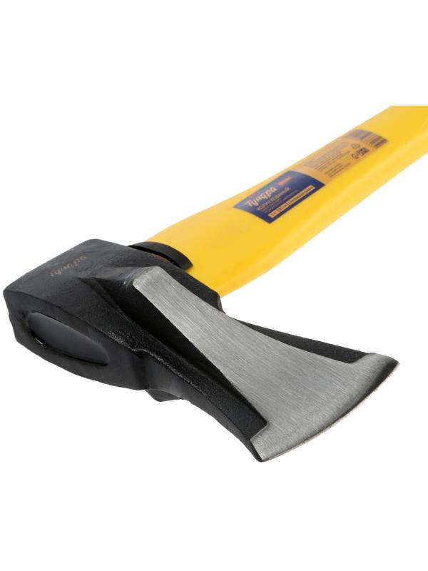 Колун кованый ТУНДРА ПРОФИ, клиновидная форма, фиберглассовое 3К топорище 90 см, 2 кг