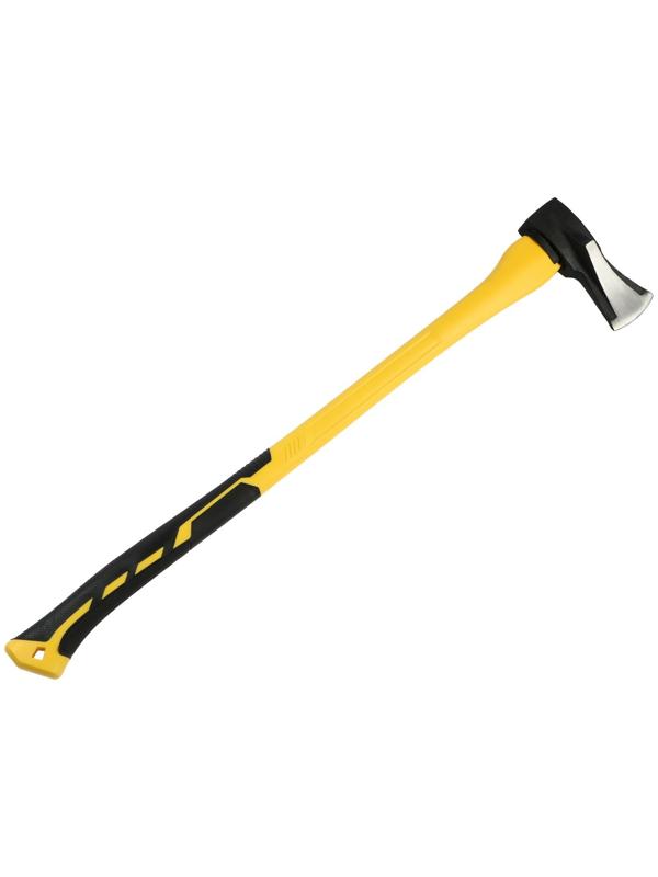 Колун кованый ТУНДРА ПРОФИ, клиновидная форма, фиберглассовое 3К топорище 90 см, 2 кг