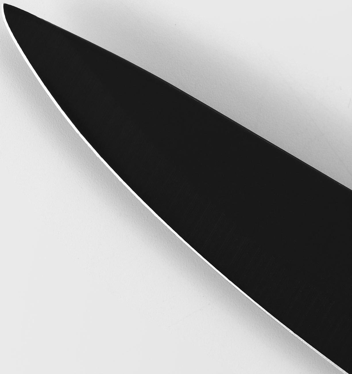 Нож кухонный для овощей Доляна Simplex, длина лезвия 10 см, цвет чёрный