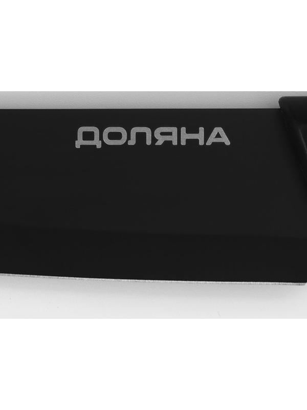 Нож кухонный разделочный Доляна Simplex, длина лезвия 19 см, цвет чёрный