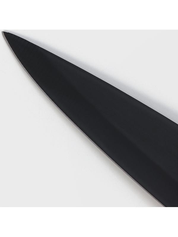 Нож кухонный разделочный Доляна Simplex, длина лезвия 19 см, цвет чёрный