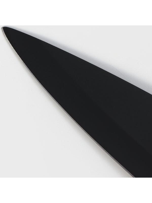 Нож - шеф кухонный Доляна Simplex, длина лезвия 19 см, цвет чёрный