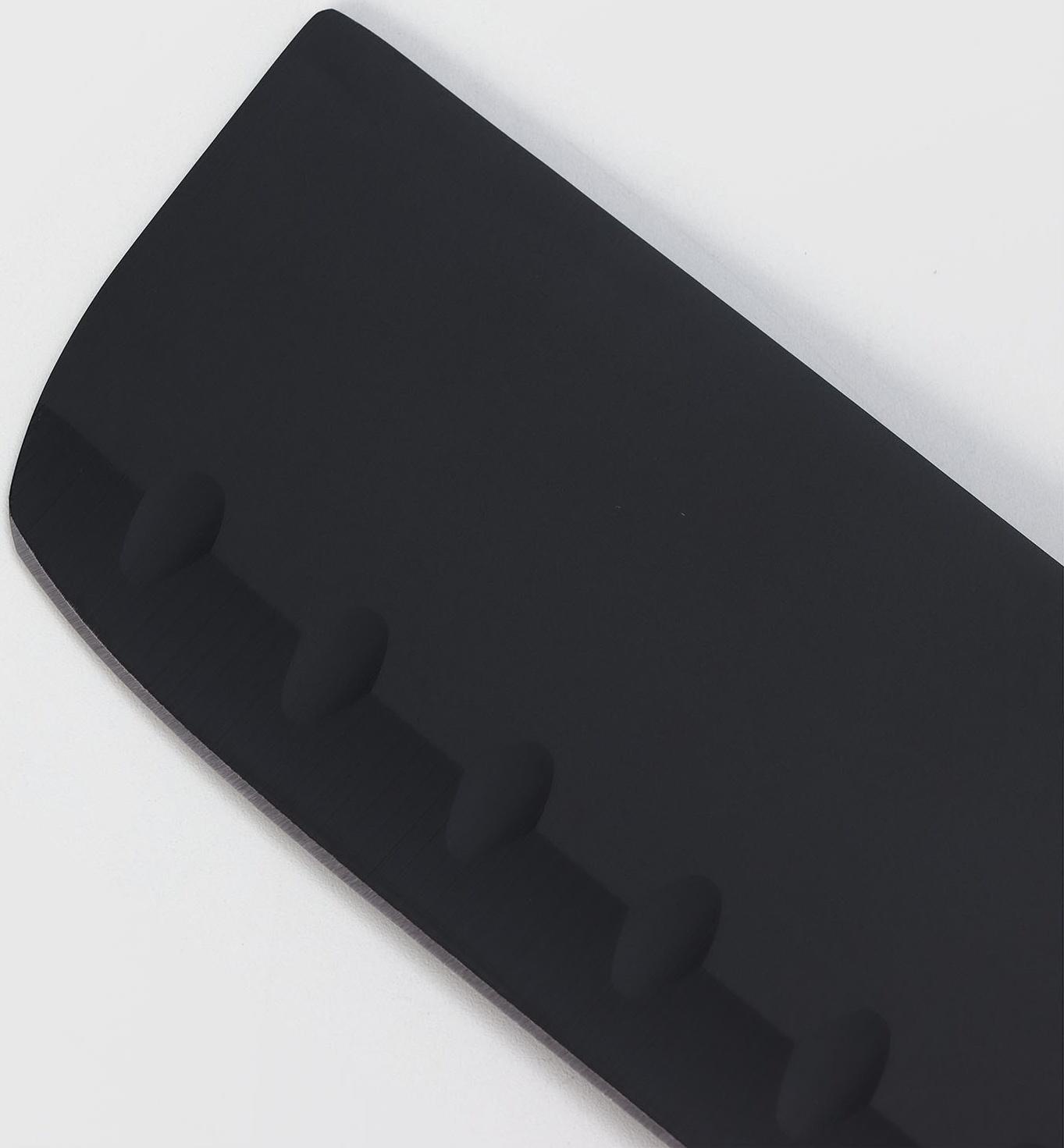 Нож Сантоку кухонный Magistro Dark wood, длина лезвия 17,8 см