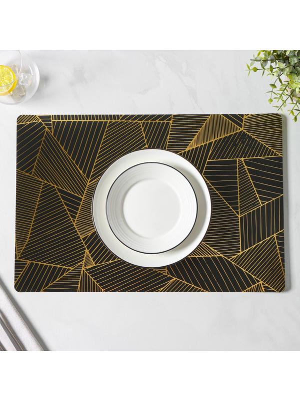 Набор салфеток сервировочных Magistro, 4 шт, 45×30 см, цвет чёрный