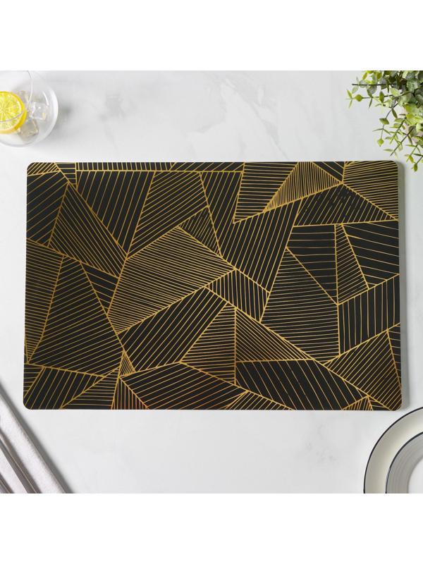 Набор салфеток сервировочных Magistro, 4 шт, 45×30 см, цвет чёрный