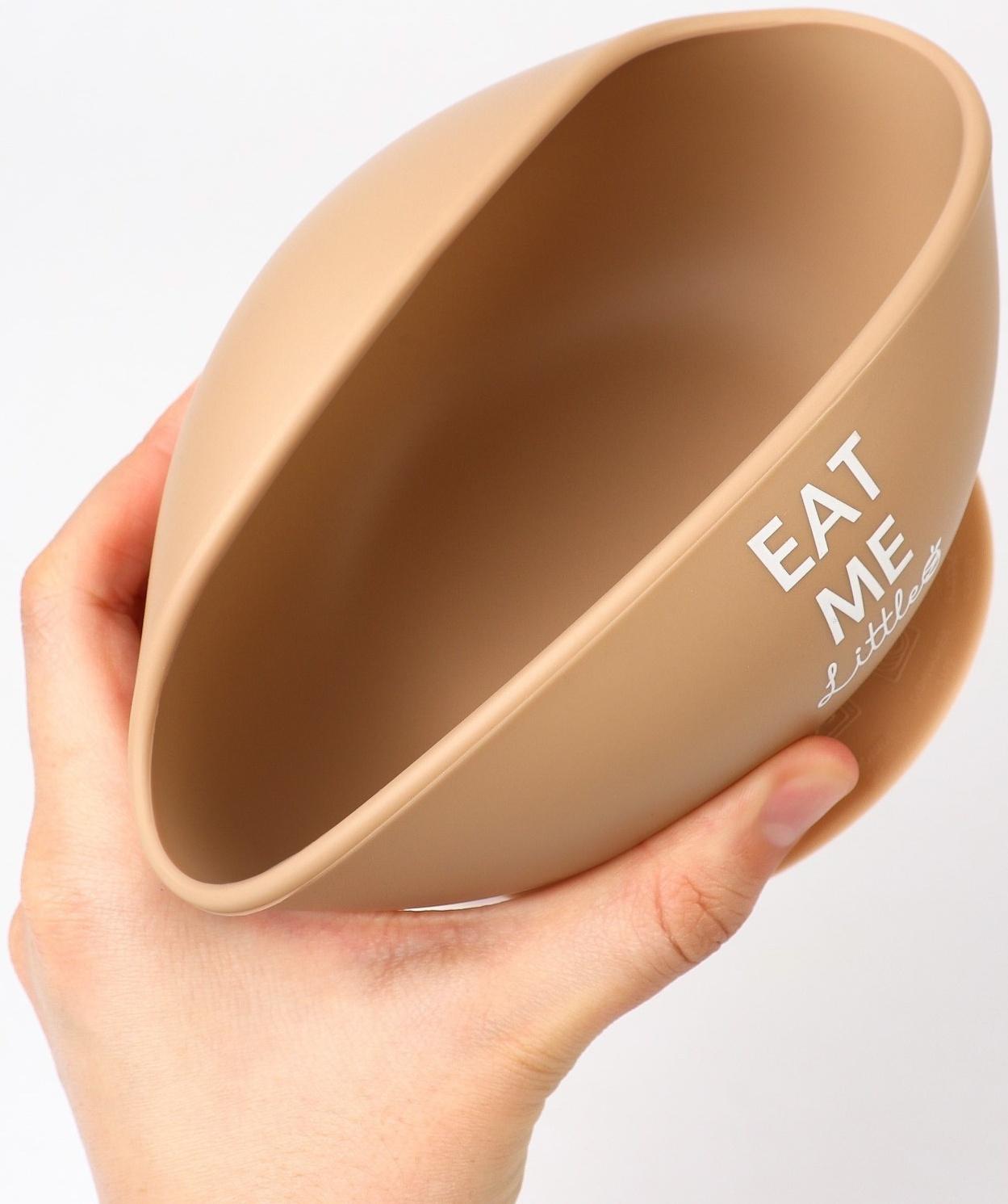 Тарелка детская, на присоске 300мл., M&B, 12х8х5, бежевый