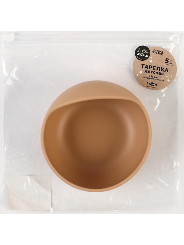Тарелка детская, на присоске 300мл., M&B, 12х8х5, бежевый