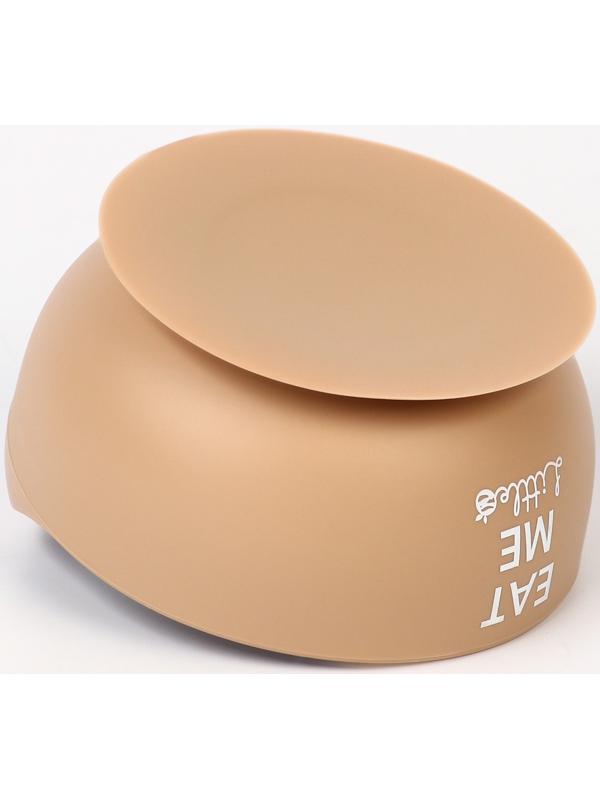 Тарелка детская, на присоске 300мл., M&B, 12х8х5, бежевый