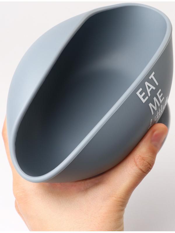 Тарелка детская, на присоске 300мл., M&B, 12х8х5, серый