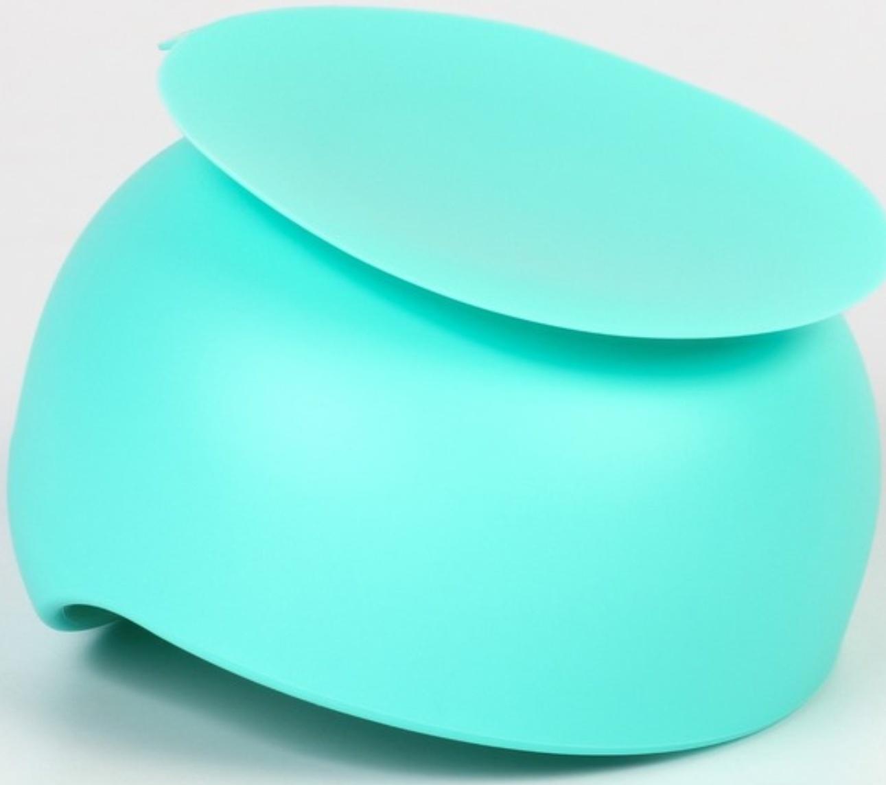 Тарелка детская, на присоске 300мл., Крошка Я, 12х8х5, бирюзовый