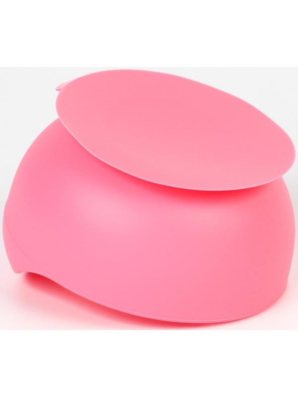 Тарелка детская, на присоске 300мл., Крошка Я, 12х8х5, розовый