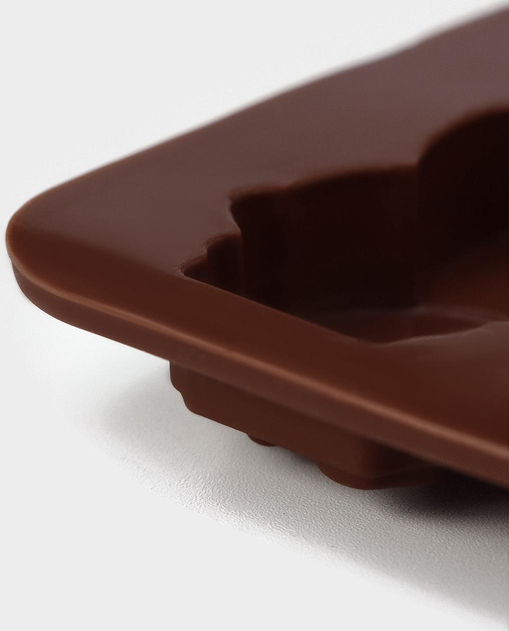 Форма силиконовая для кондитерских украшений Доляна «Пасха», 18,8×10×1,5 см, 8 ячеек, цвет коричневый