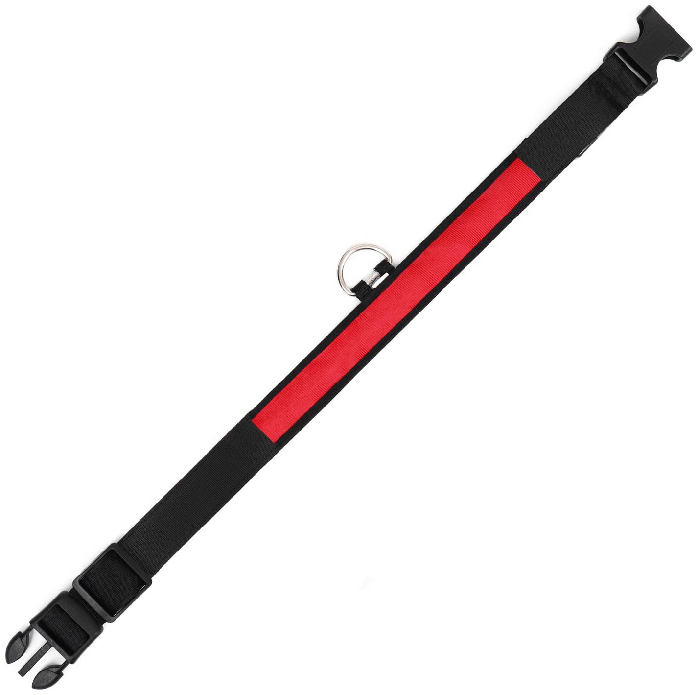 Ошейник с подсветкой Flash 3 режима свечения, размер М, ОШ 40-48 х 2,5 см, красный