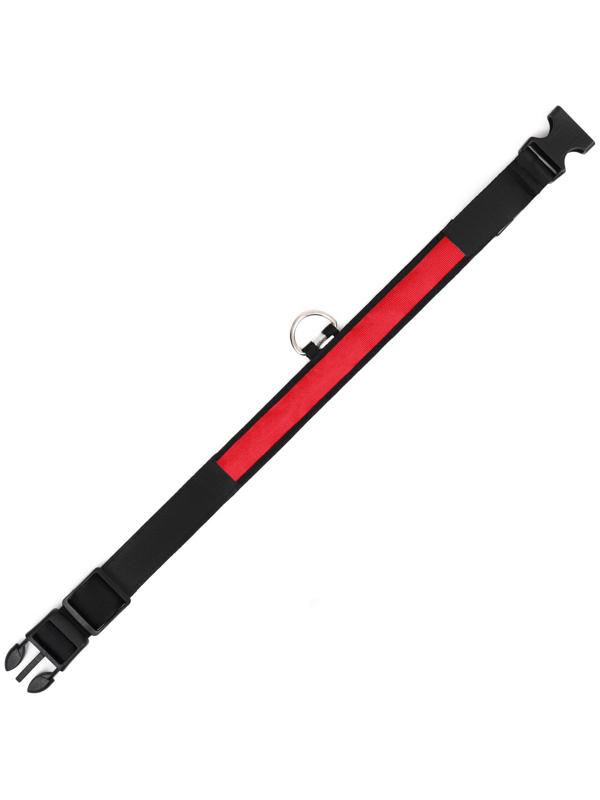 Ошейник с подсветкой Flash 3 режима свечения, размер М, ОШ 40-48 х 2,5 см, красный