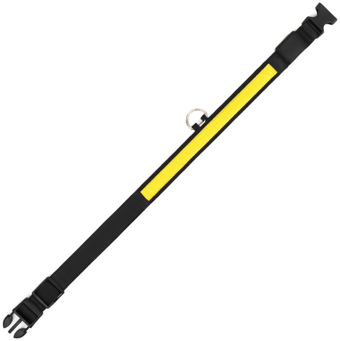 Ошейник с подсветкой Flash 3 режима свечения, размер XL, ОШ 52-60 х 2,5 см жёлтый