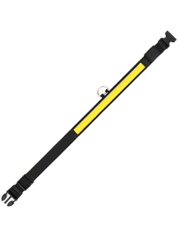 Ошейник с подсветкой Flash 3 режима свечения, размер XL, ОШ 52-60 х 2,5 см жёлтый