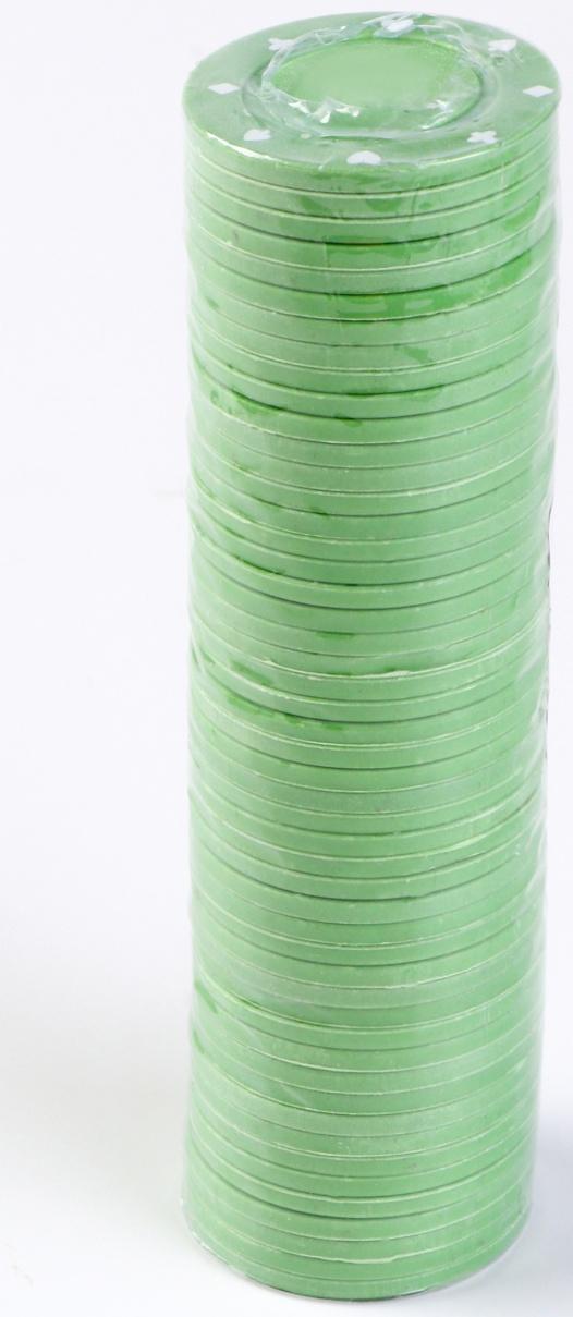 Набор фишек 50 шт, без номинала, зеленые