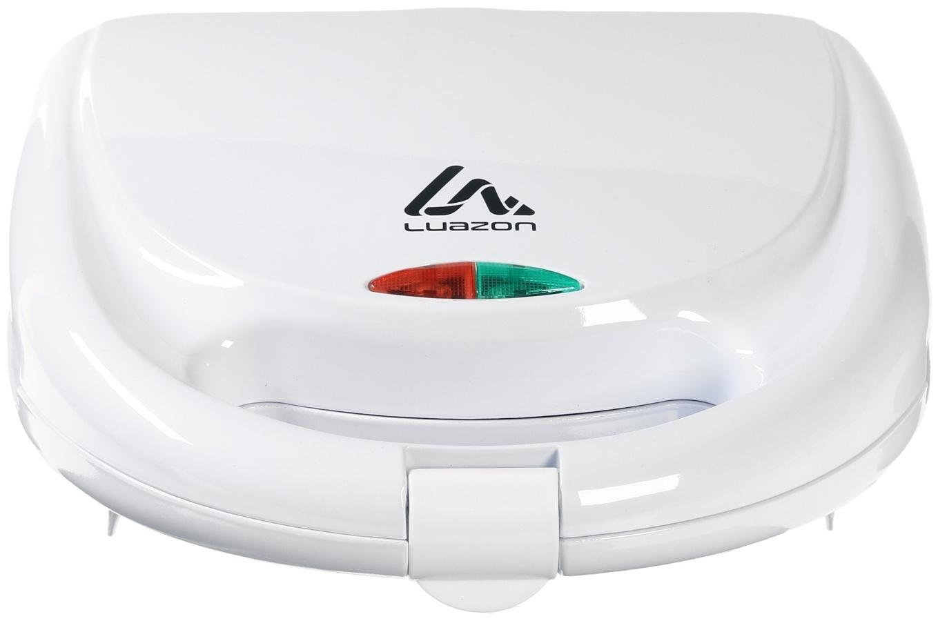 Электровафельница Luazon WV-02, 750 Вт, венские вафли, антипригарное покрытие, белая