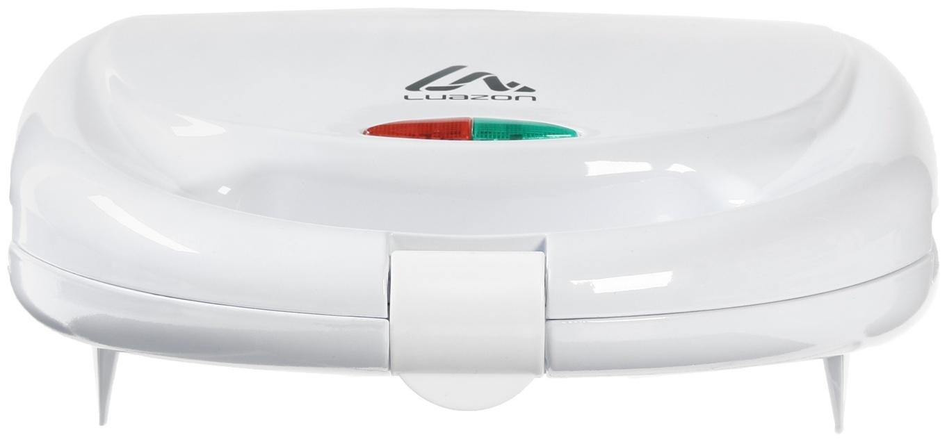 Электровафельница Luazon WV-02, 750 Вт, венские вафли, антипригарное покрытие, белая