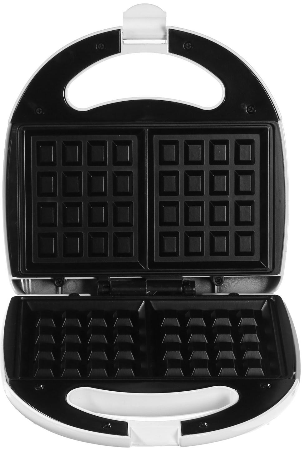 Электровафельница Luazon WV-02, 750 Вт, венские вафли, антипригарное покрытие, белая