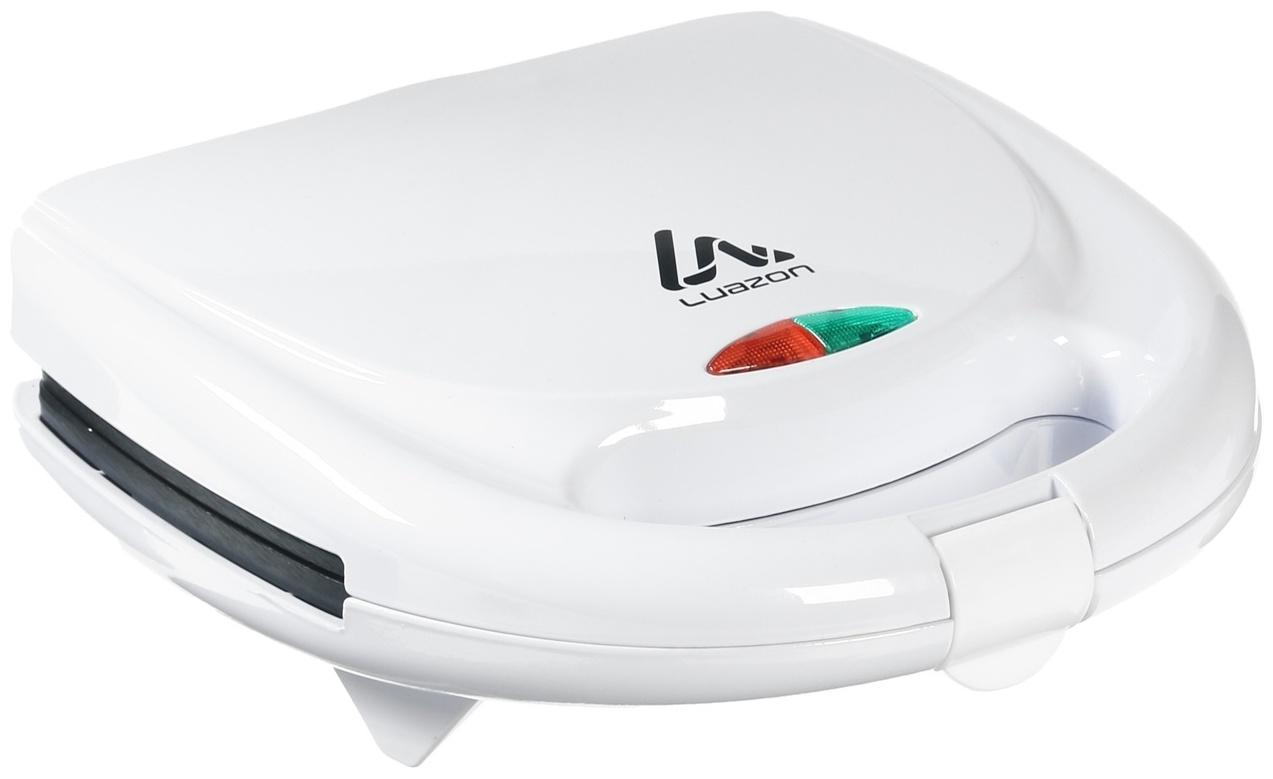 Электровафельница Luazon WV-02, 750 Вт, венские вафли, антипригарное покрытие, белая