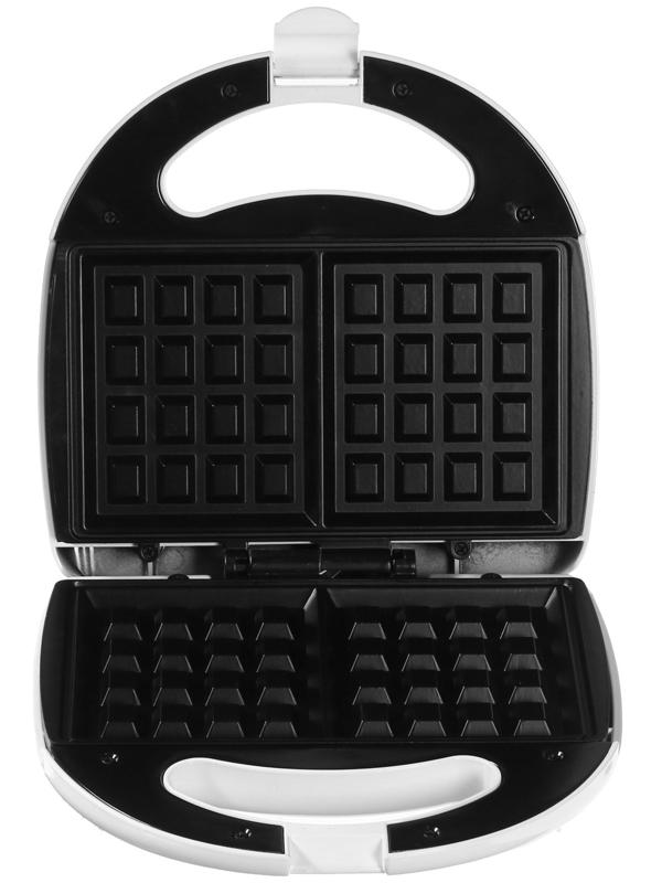 Электровафельница Luazon WV-02, 750 Вт, венские вафли, антипригарное покрытие, белая