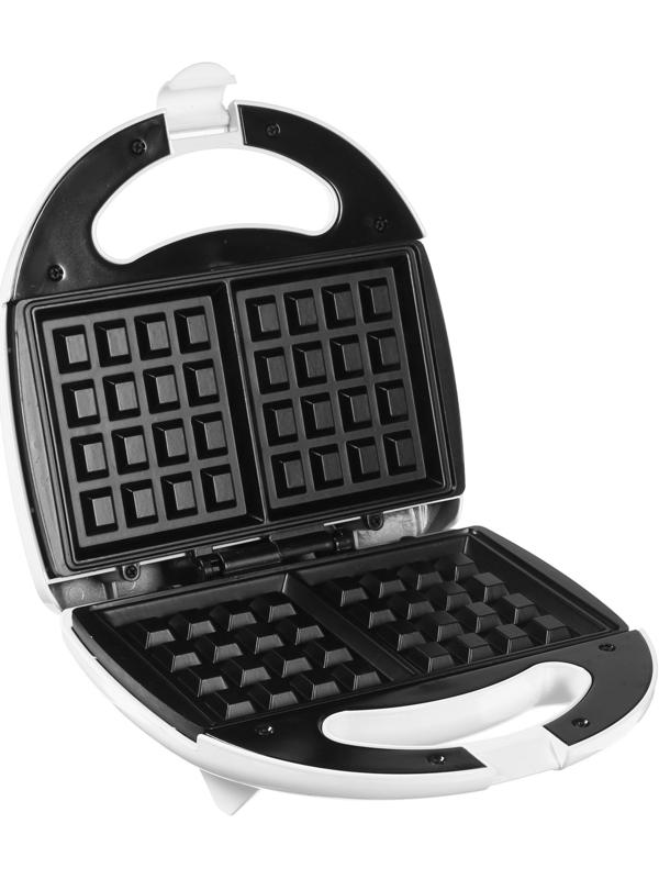 Электровафельница Luazon WV-02, 750 Вт, венские вафли, антипригарное покрытие, белая