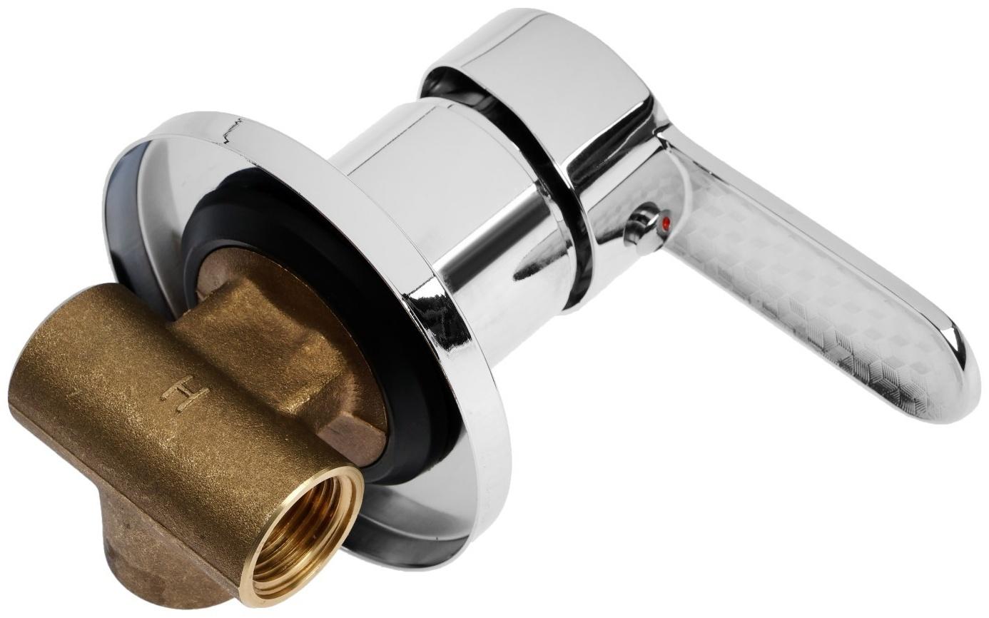 Смеситель для душевой кабины ZEIN, скрытый монтаж, ручка, картридж 35 мм, латунь, хром