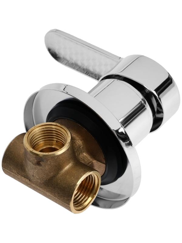 Смеситель для душевой кабины ZEIN, скрытый монтаж, ручка, картридж 35 мм, латунь, хром