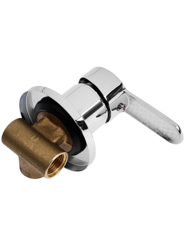 Смеситель для душевой кабины ZEIN, скрытый монтаж, ручка, картридж 35 мм, латунь, хром