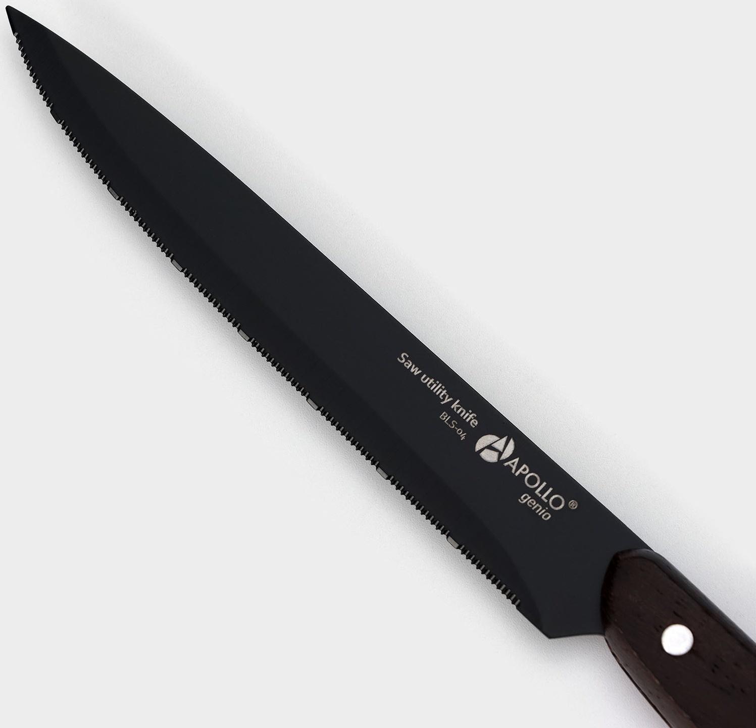 Нож кухонный для нарезки Genio BlackStar, лезвие 12 см