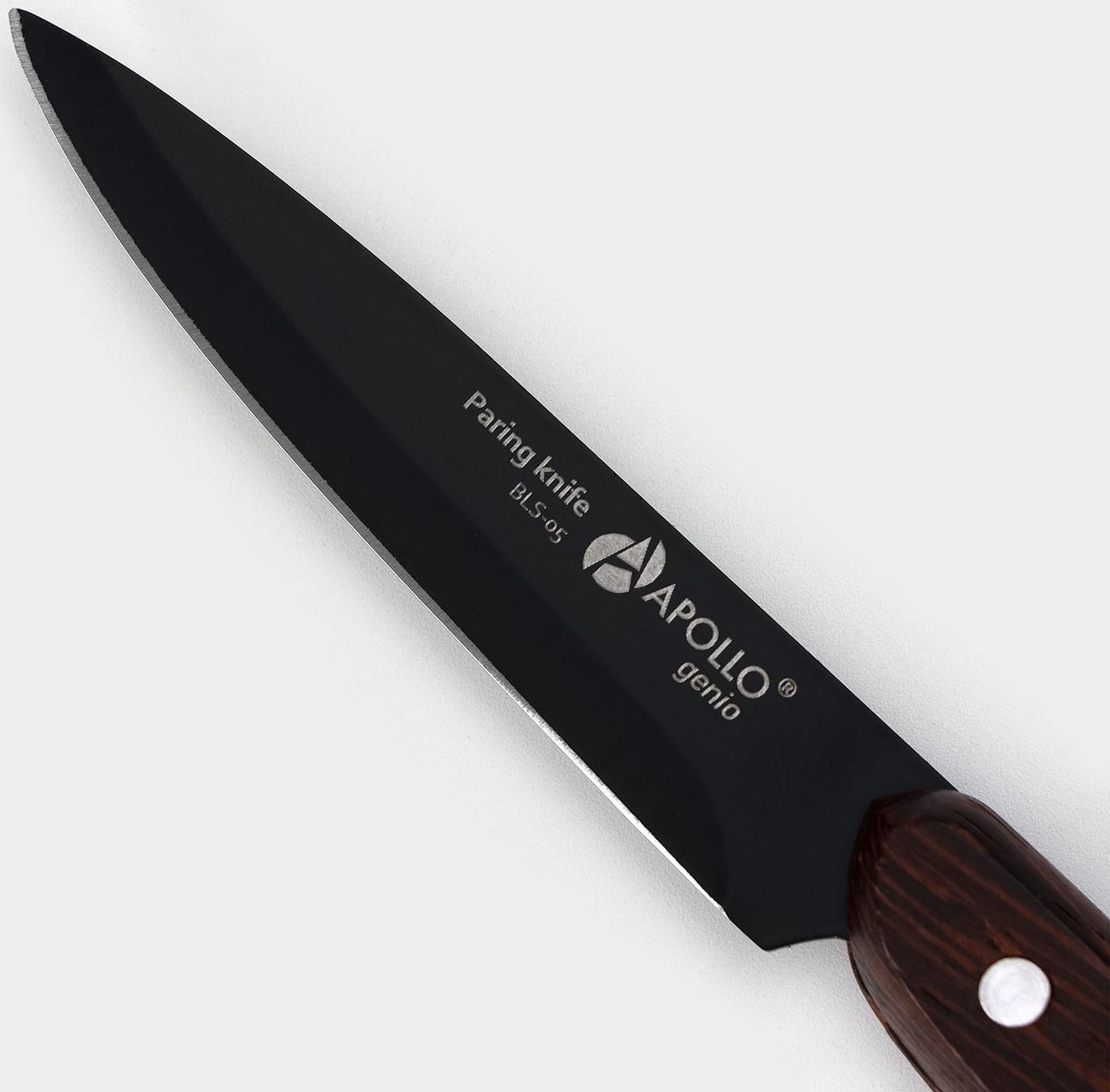 Нож кухонный для овощей Genio BlackStar, лезвие 8 см