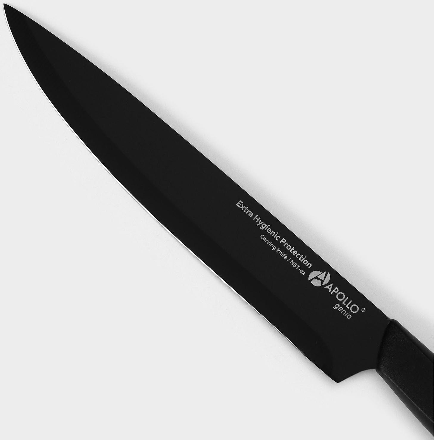 Нож кухонный для мяса Genio Nero Steel, лезвие 18,5 см