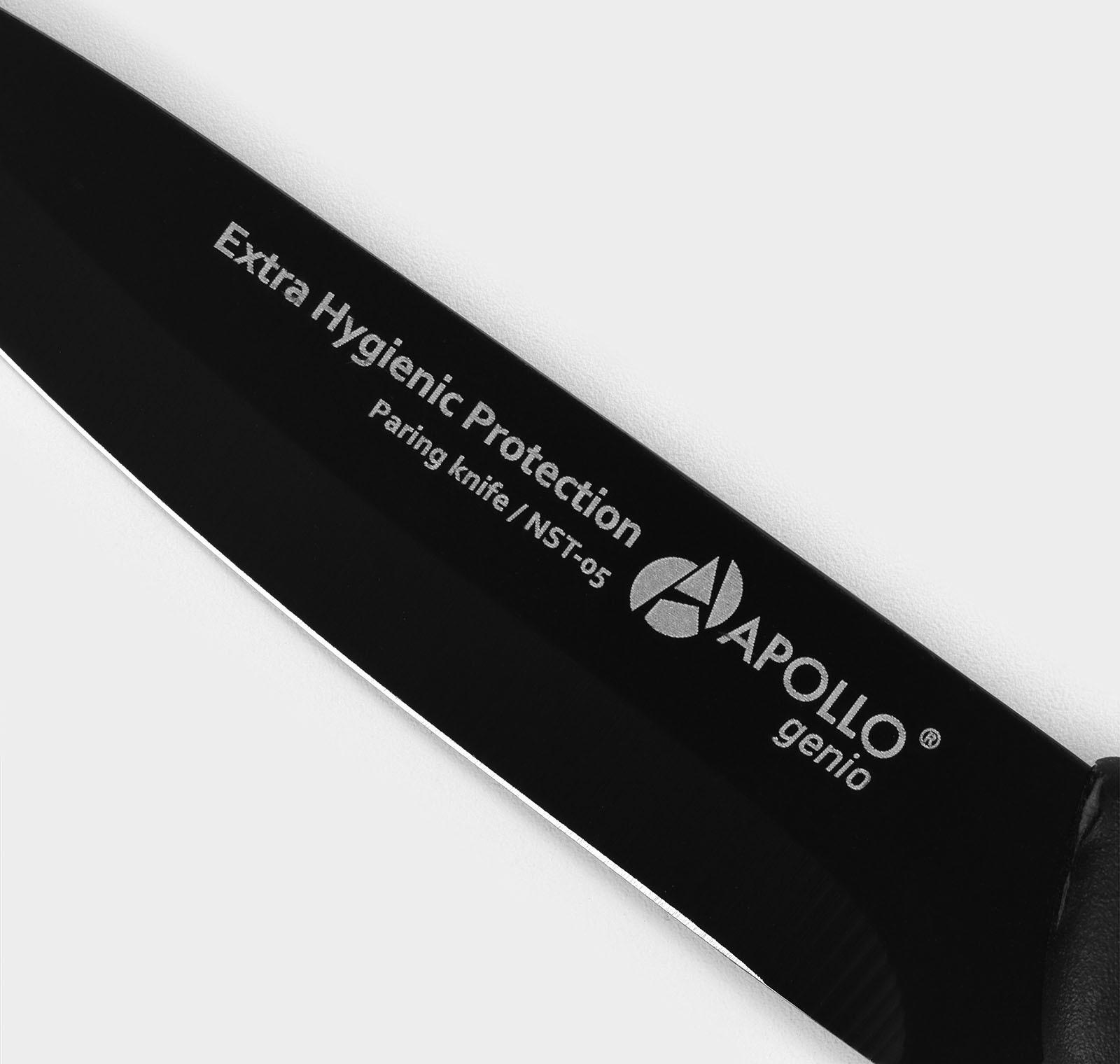 Нож кухонный для овощей Genio Nero Steel, лезвие 9 см