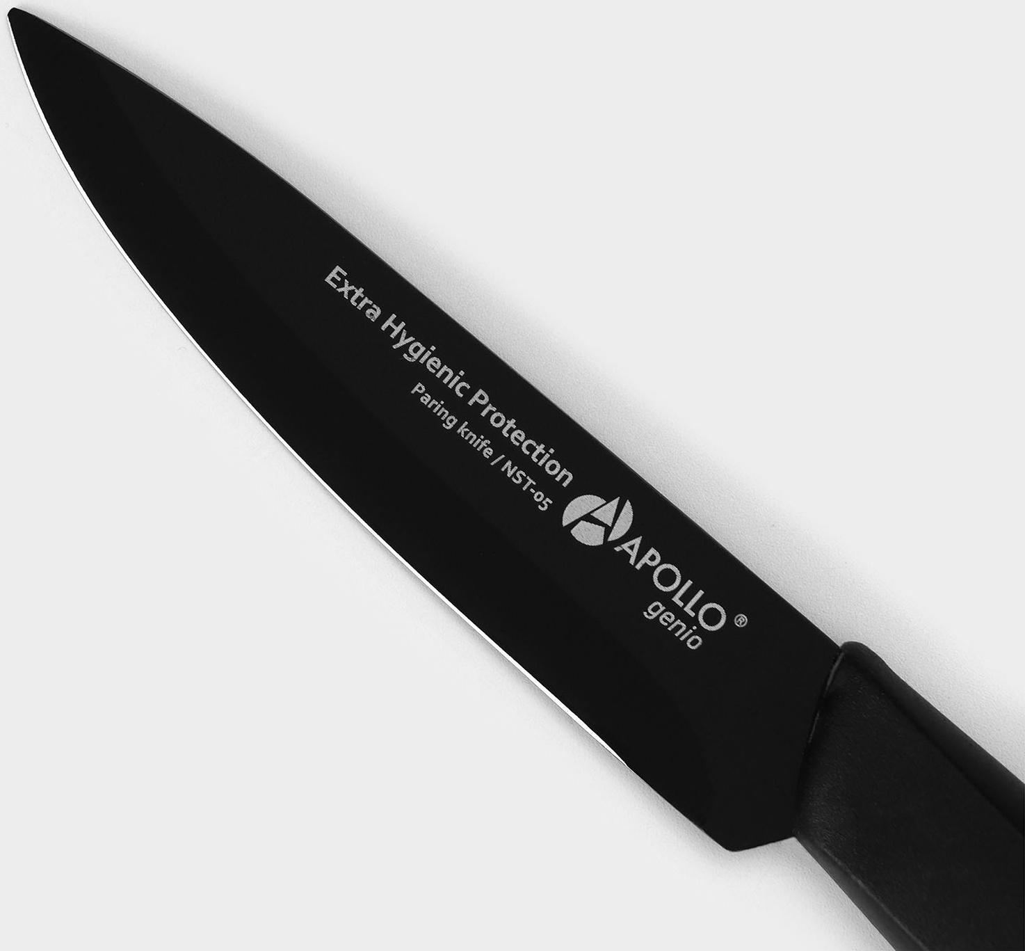 Нож кухонный для овощей Genio Nero Steel, лезвие 9 см