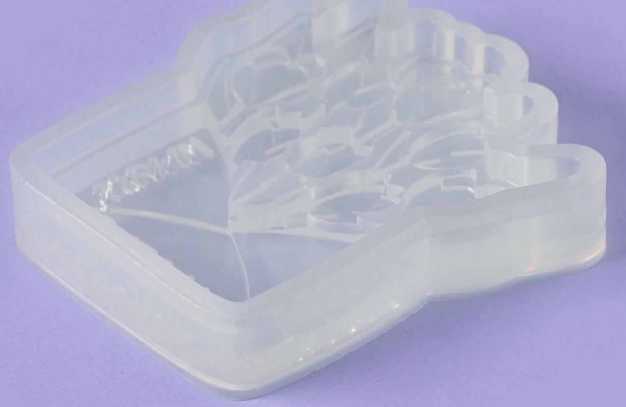 Силиконовый молд для леденцов и шоколада «Конверт с тюльпанами», 9×7,5 см, цвет прозрачный