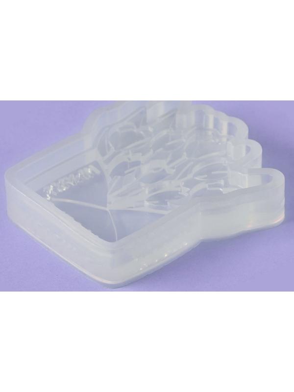 Силиконовый молд для леденцов и шоколада «Конверт с тюльпанами», 9×7,5 см, цвет прозрачный