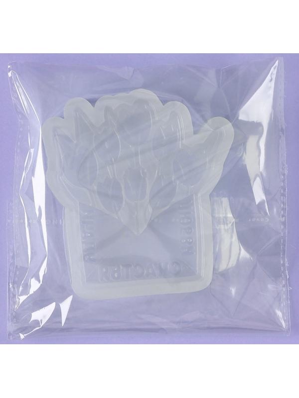 Силиконовый молд для леденцов и шоколада «Конверт с тюльпанами», 9×7,5 см, цвет прозрачный