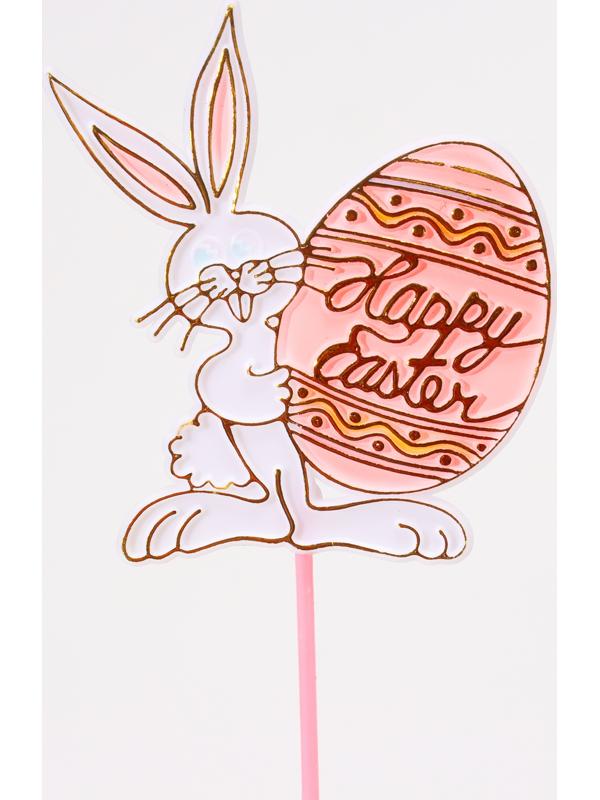 Шпажки «Пасхальный кролик», цвет розовый