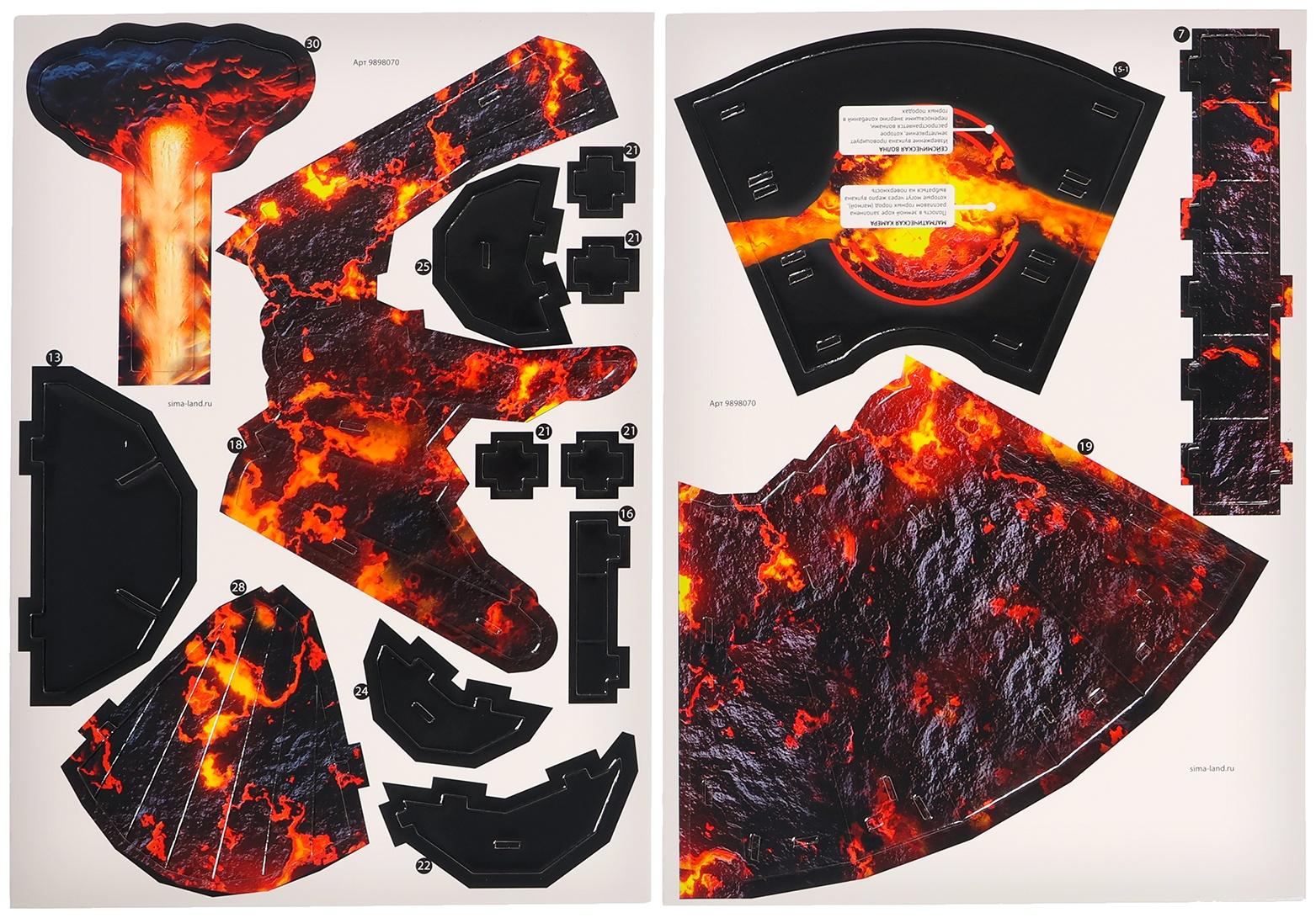 Конструтор из пенокартона «Строение вулкана»