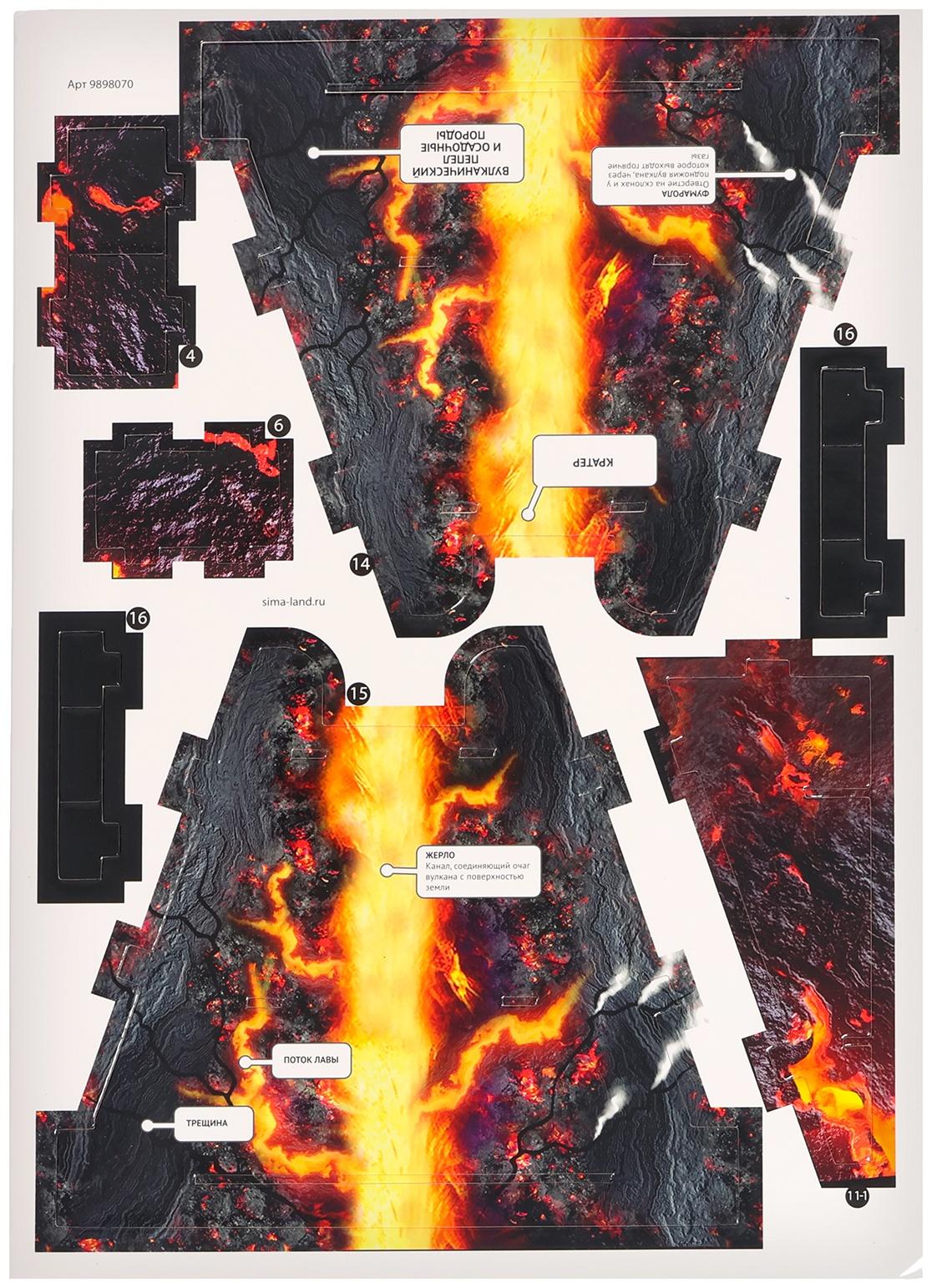 Конструтор из пенокартона «Строение вулкана»