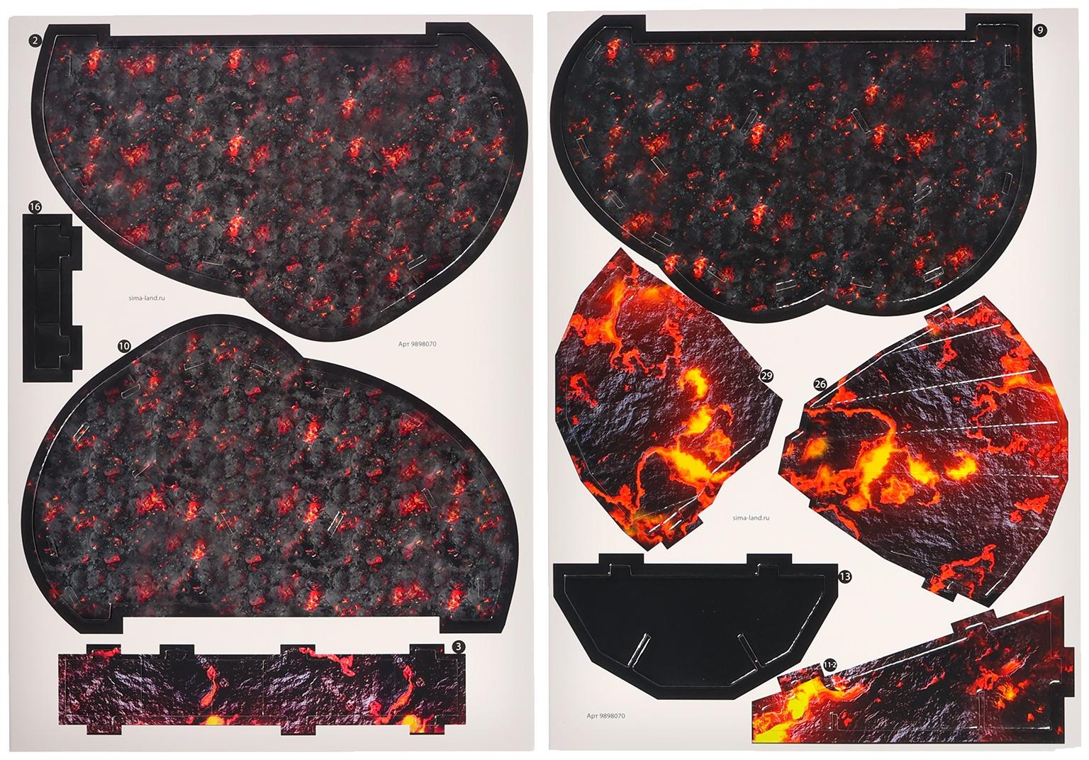 Конструтор из пенокартона «Строение вулкана»