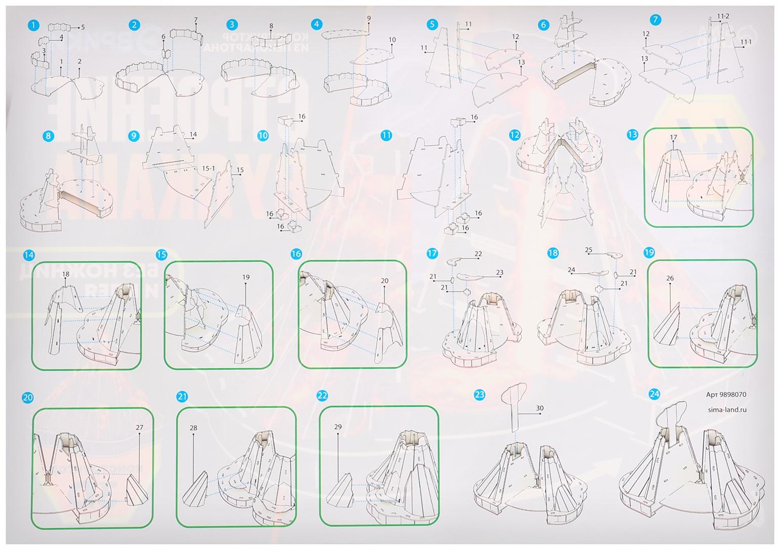 Конструтор из пенокартона «Строение вулкана»