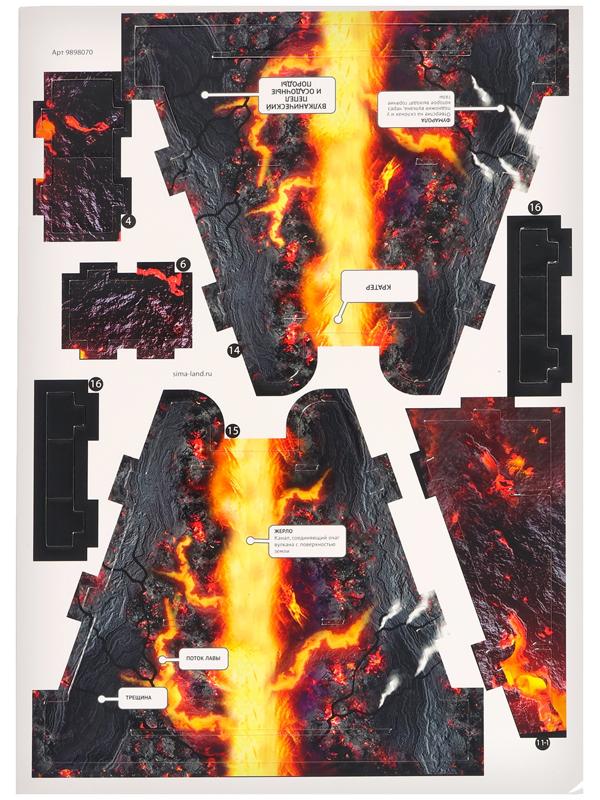 Конструтор из пенокартона «Строение вулкана»