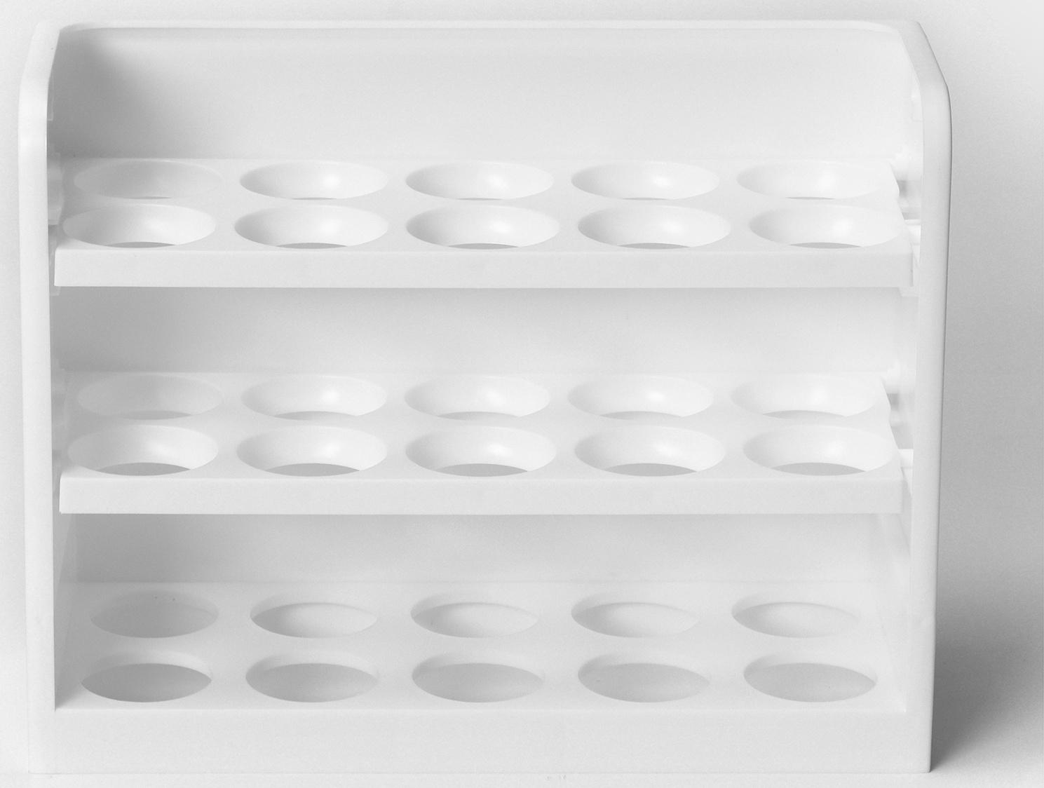 Контейнер для яиц, 30 ячеек, 25×10×19,5 см, цвет белый