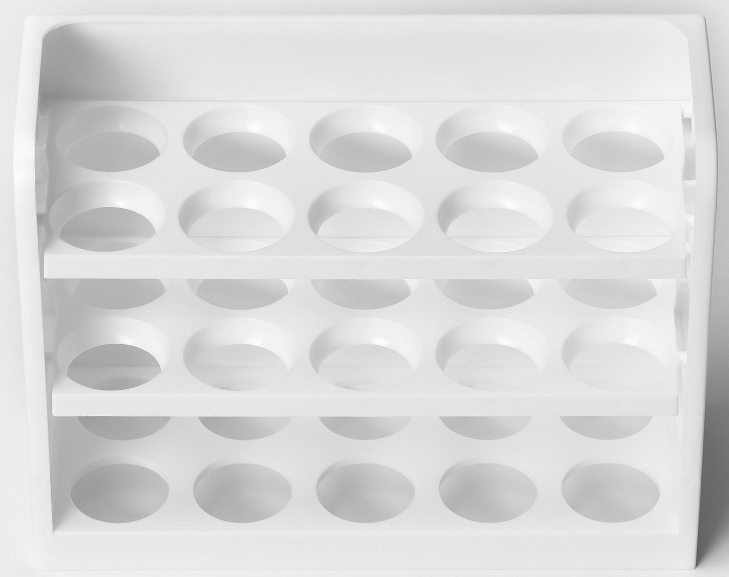 Контейнер для яиц, 30 ячеек, 25×10×19,5 см, цвет белый